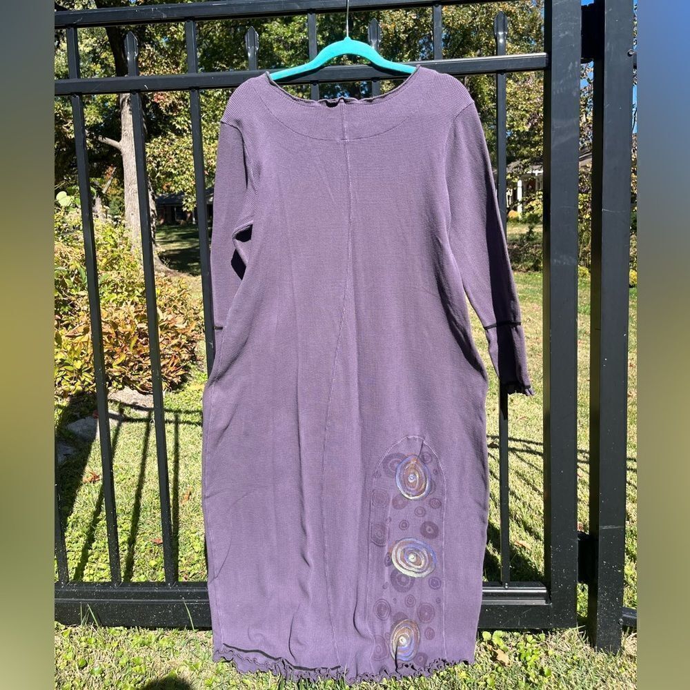 Blue Fish Cotton Hand-painted Dress - Picture 2 of 6